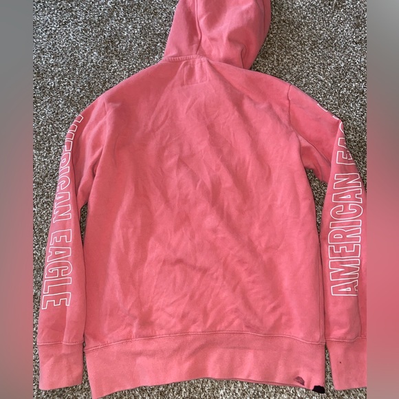 American Eagle men’s salmon colored hoodie size small - Picture 2 of 5